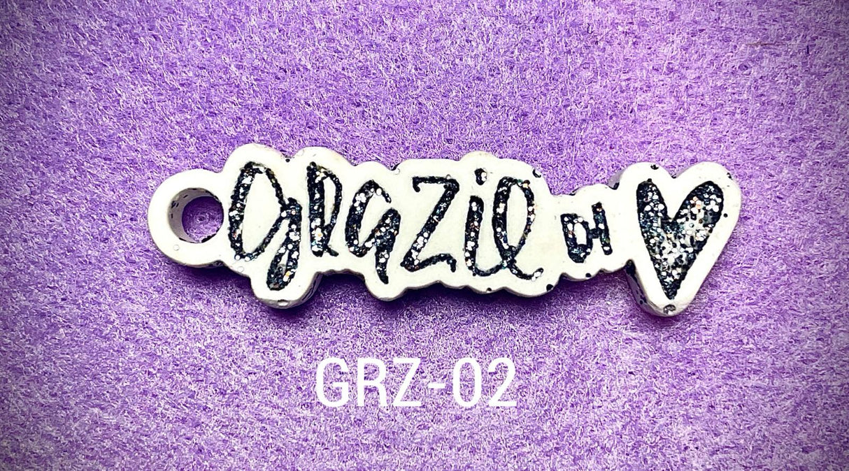 Tag scritta "Grazie di cuore" sagomata
