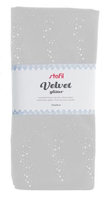 velluto glitter 50x68cm -BIANCO