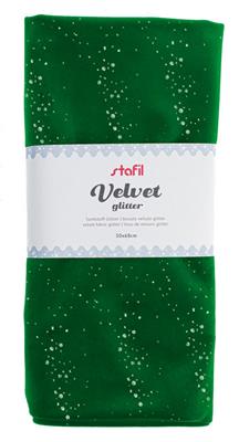 velluto glitter 50x68cm -VERDE