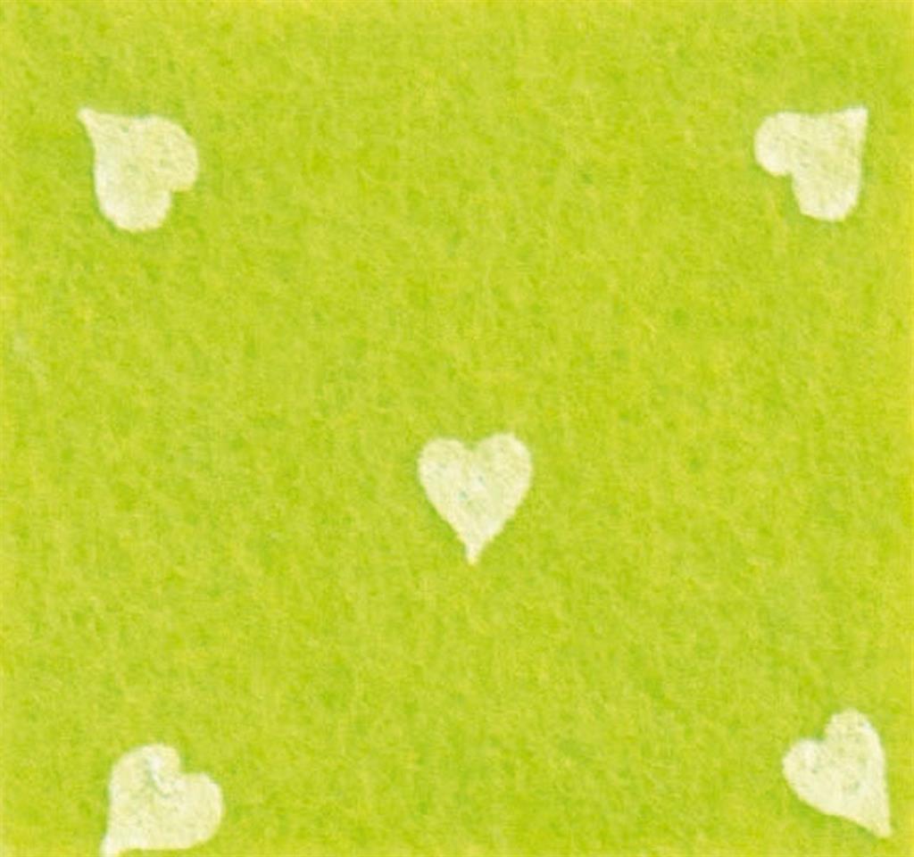 PANNOLENCI STAFIL 30X40CM CUORI - VERDE PISTACCHIO