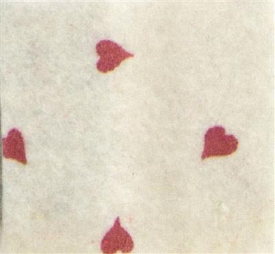 Pannolenci Cuori Pann/Rosso- 50x40 cm