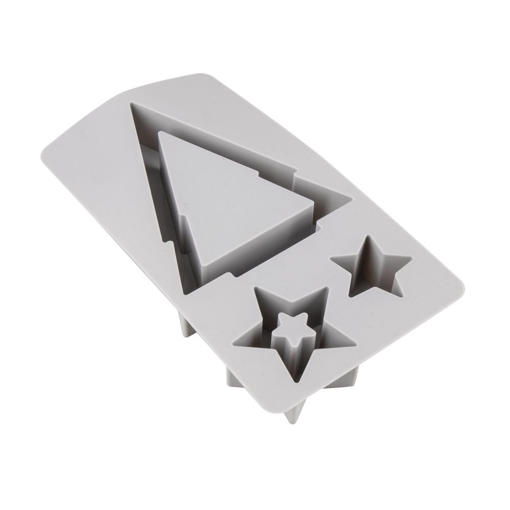 Stampo in silicone Alberoe stelle 14,5x26x4cm - 3 forme