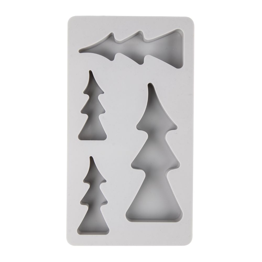 Stampo in silicone abeti 14,5x26x2cm - 4 forme