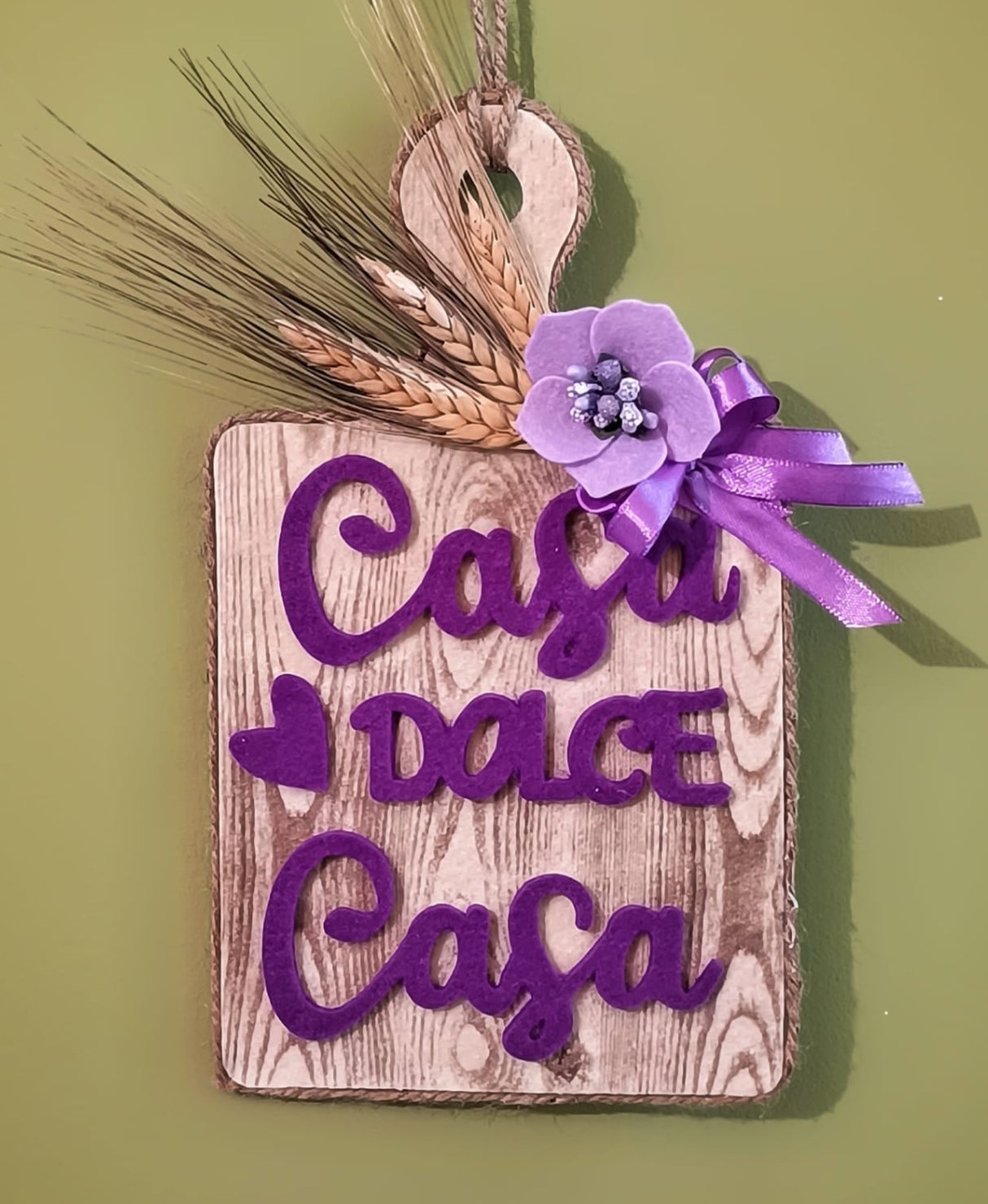 Tagliere Rettangolare Plus con Mover e scritta "Casa Dolce"