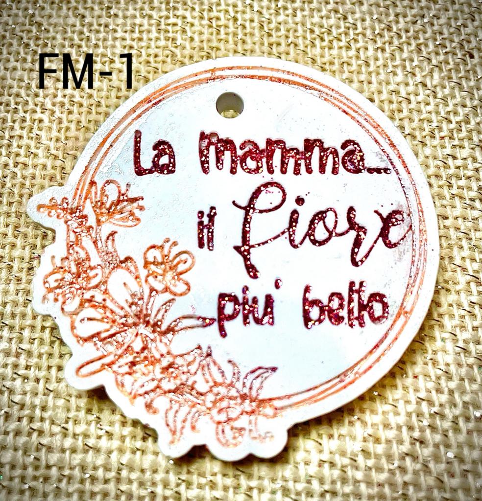 TONDO - mamma il fiore più bello