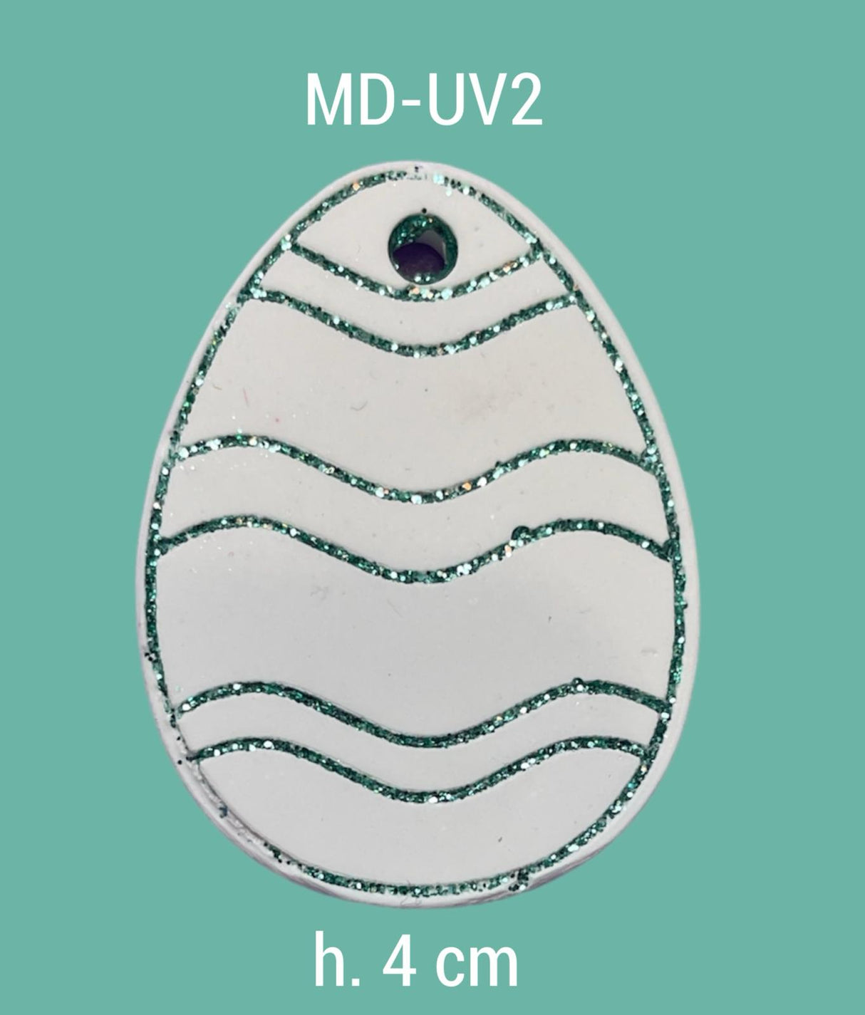 Ovetto h.4 cm - righe ondulate