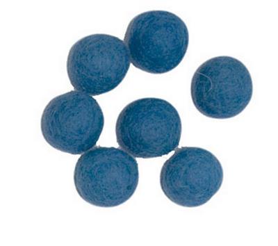Conf.10 pz - Palline Feltro Naturale diam. 1,5cm - BLU ANTICO