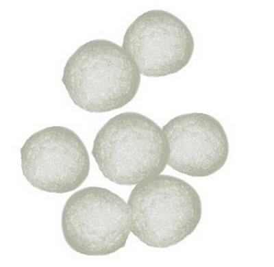 Conf.10 pz - Palline Feltro Naturale diam. 1 - PANNA