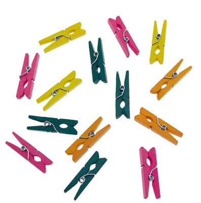 Mollette legno 30x9x4mm multicolore