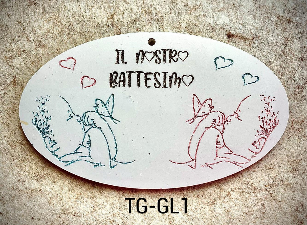 Targa Battesimo Gemelli