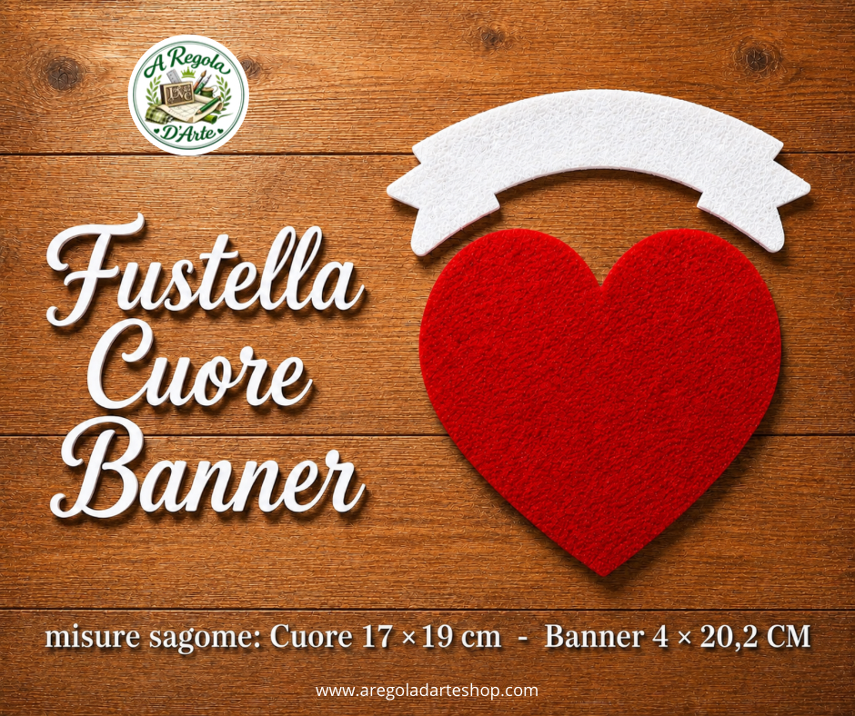 Fustella "Cuore con Banner"