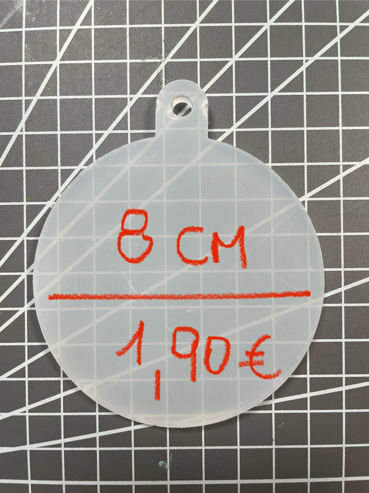 Sfera Plexiglass diam.8 cm h. 0,5 cm