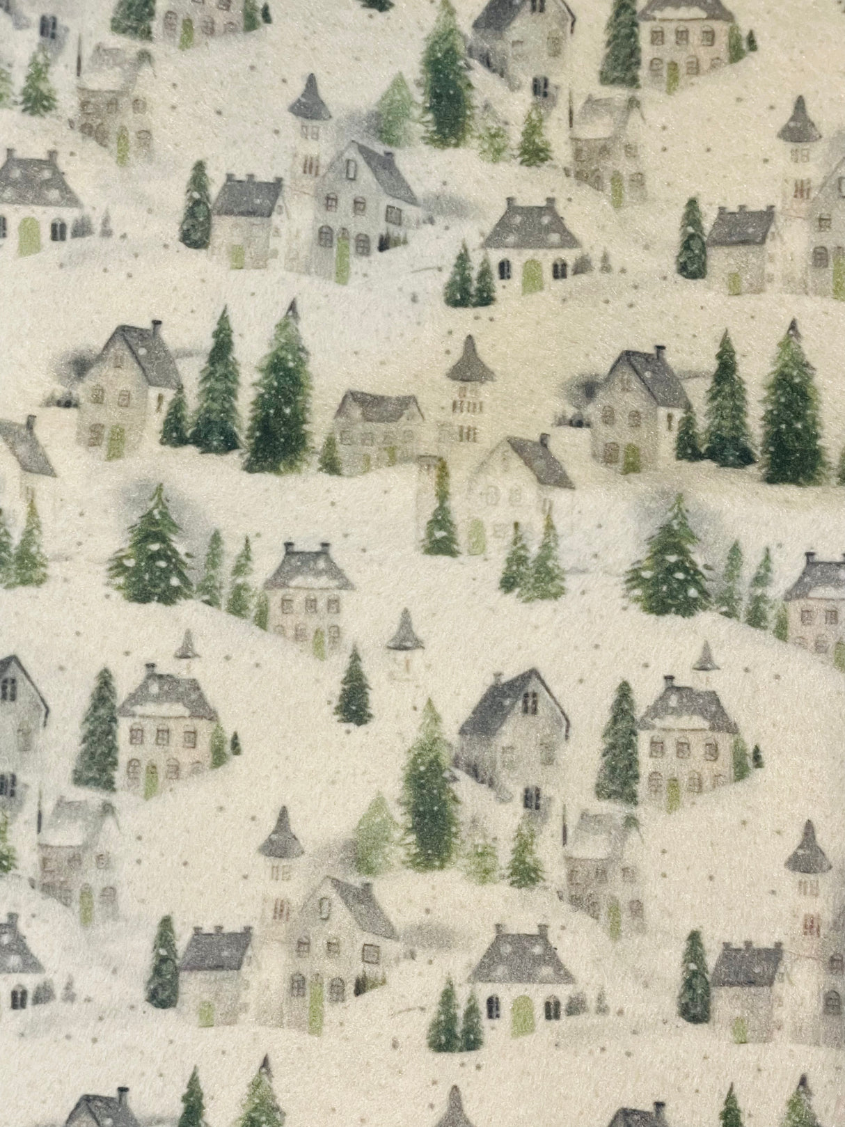 Pannolenci 50x40 cm Villaggio Innevato Grigio