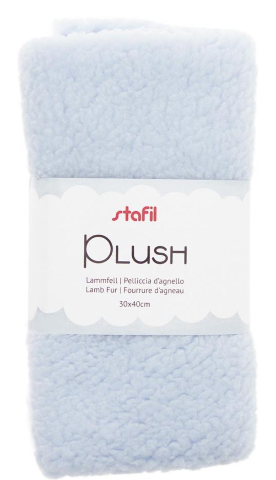 PLUSH - TESS.PELLICCIA D'AGNELLO 30X40 - Celeste