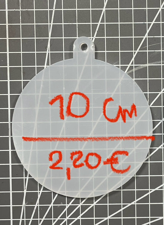 Sfera Plexiglass diam. 10cm h. 0,5 cm