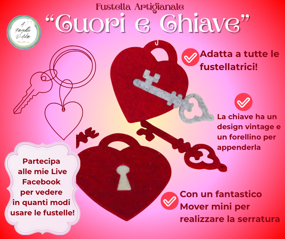 Fustella “Cuori e Chiave”