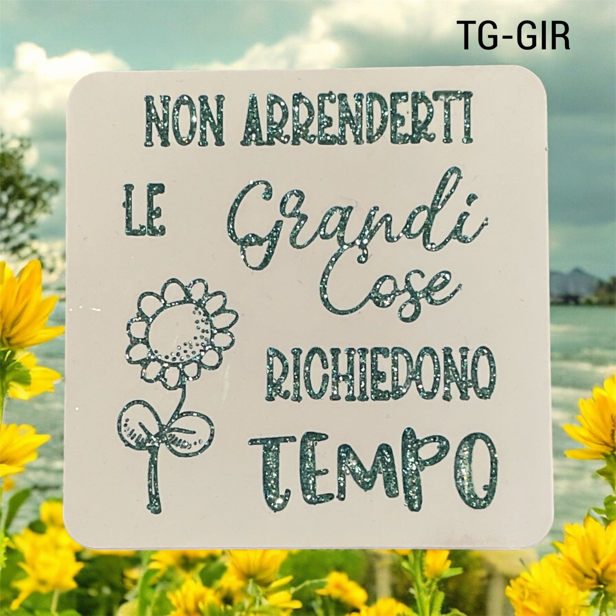 Stampo “targa girasole” 6,9x6,9 cm