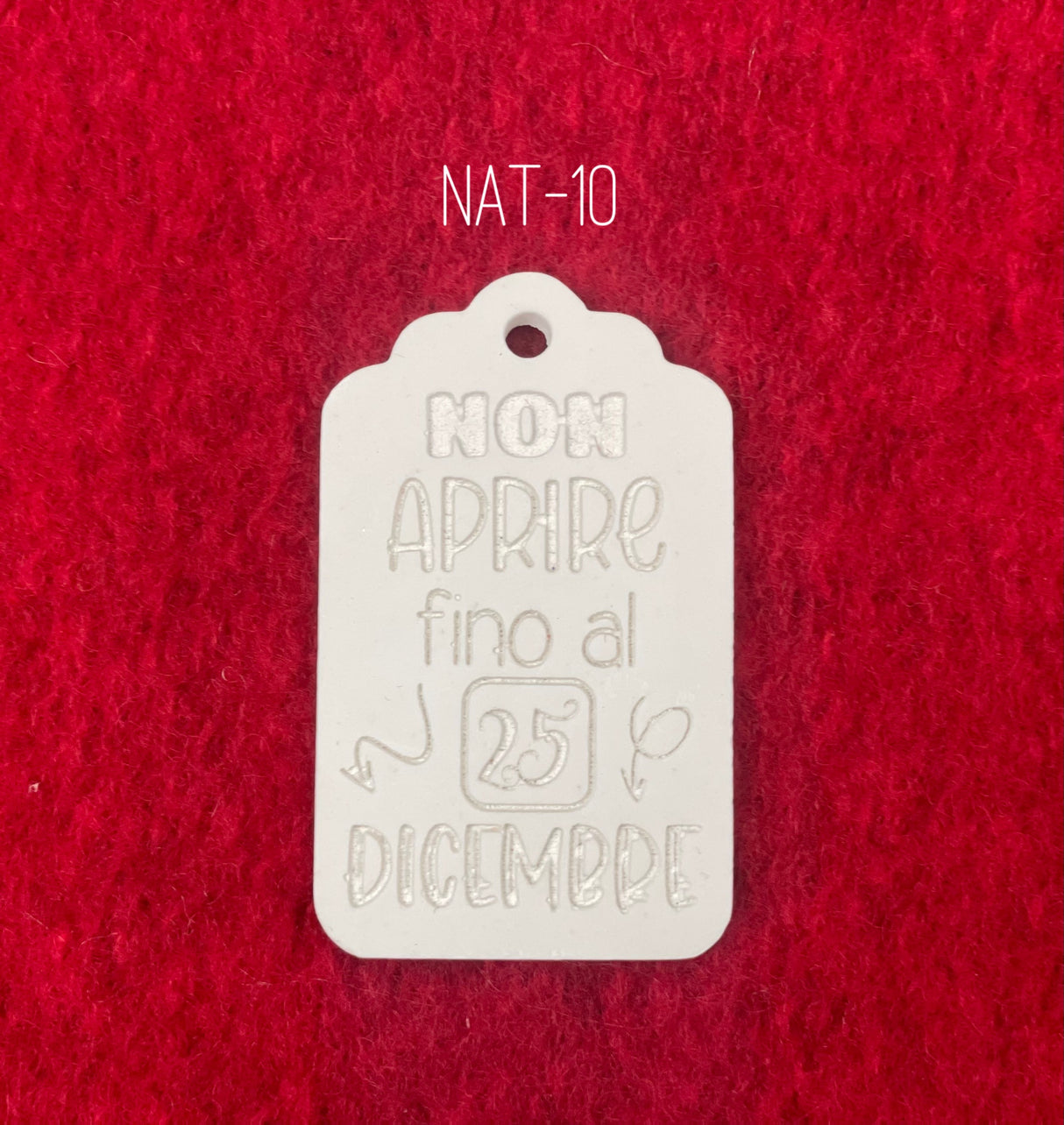 TAG Non aprire fino al 25 - 6,3x3,8 cm