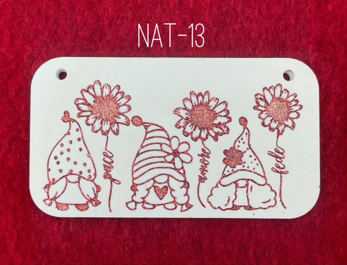 Targa GNOMI pace, amore, fede - 10x5,5 cm