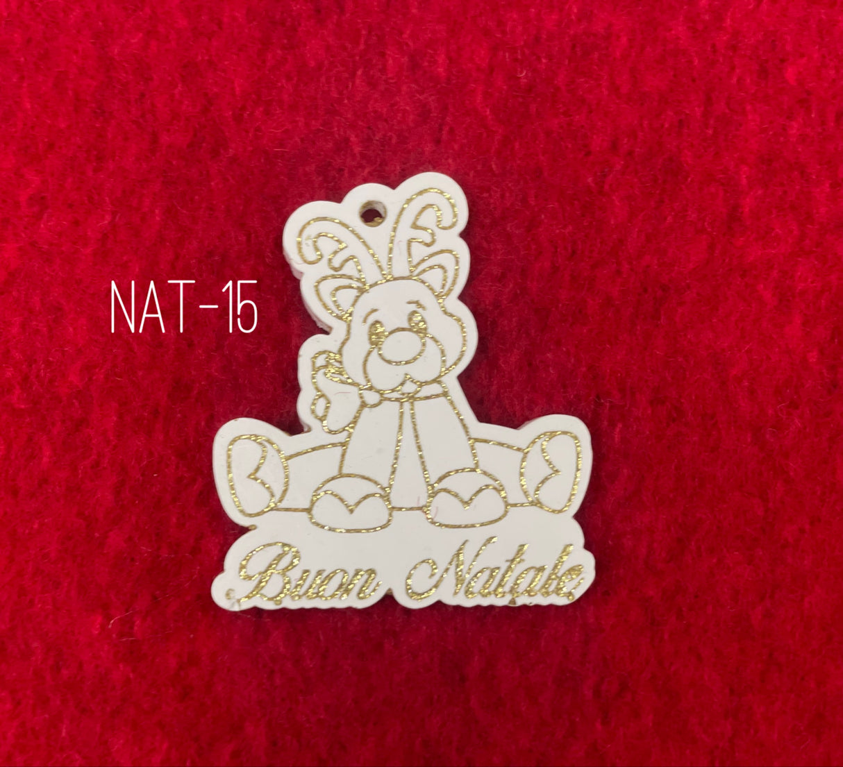 RENNA seduta Buon Natale 6x5,3 cm
