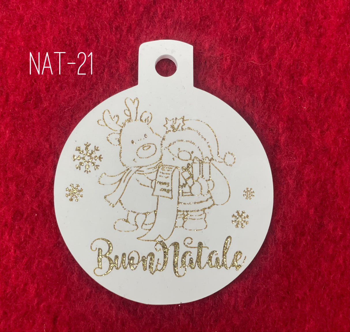 PALLA Babbo e Renna - diam. 6cm