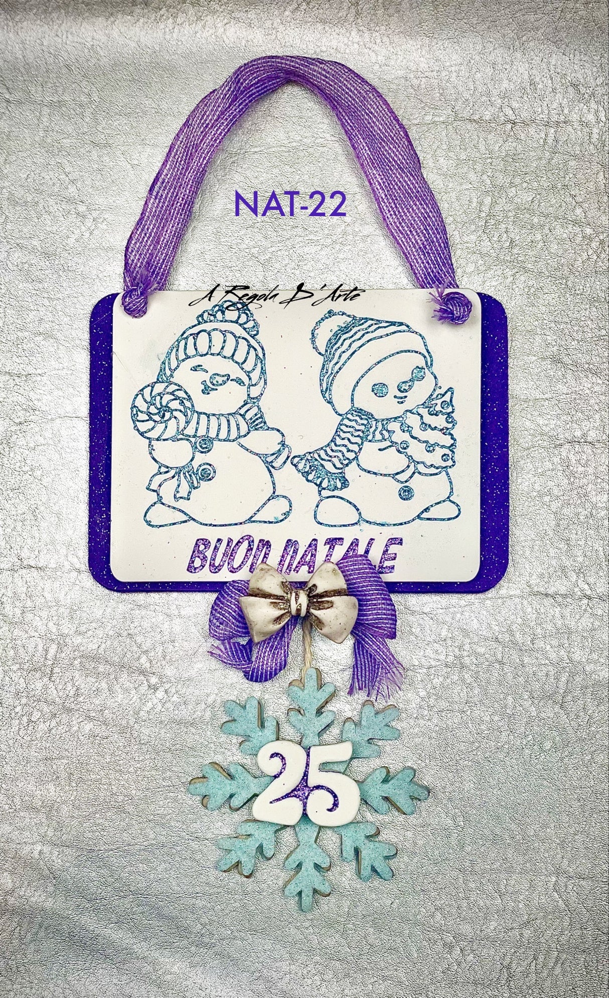 TARGA PUPAZZI NEVE - 10X8 CM