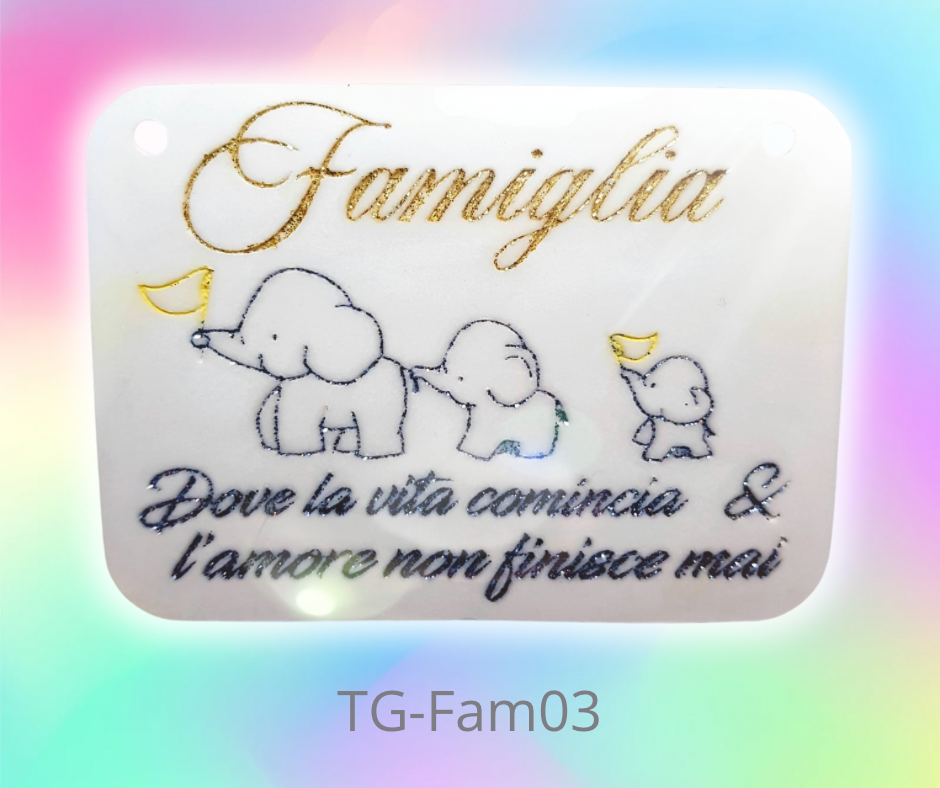 Targa Famiglia Elefantini