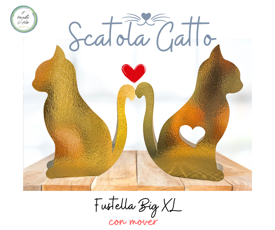 Fustella "Scatola Gatto" con cuore mover