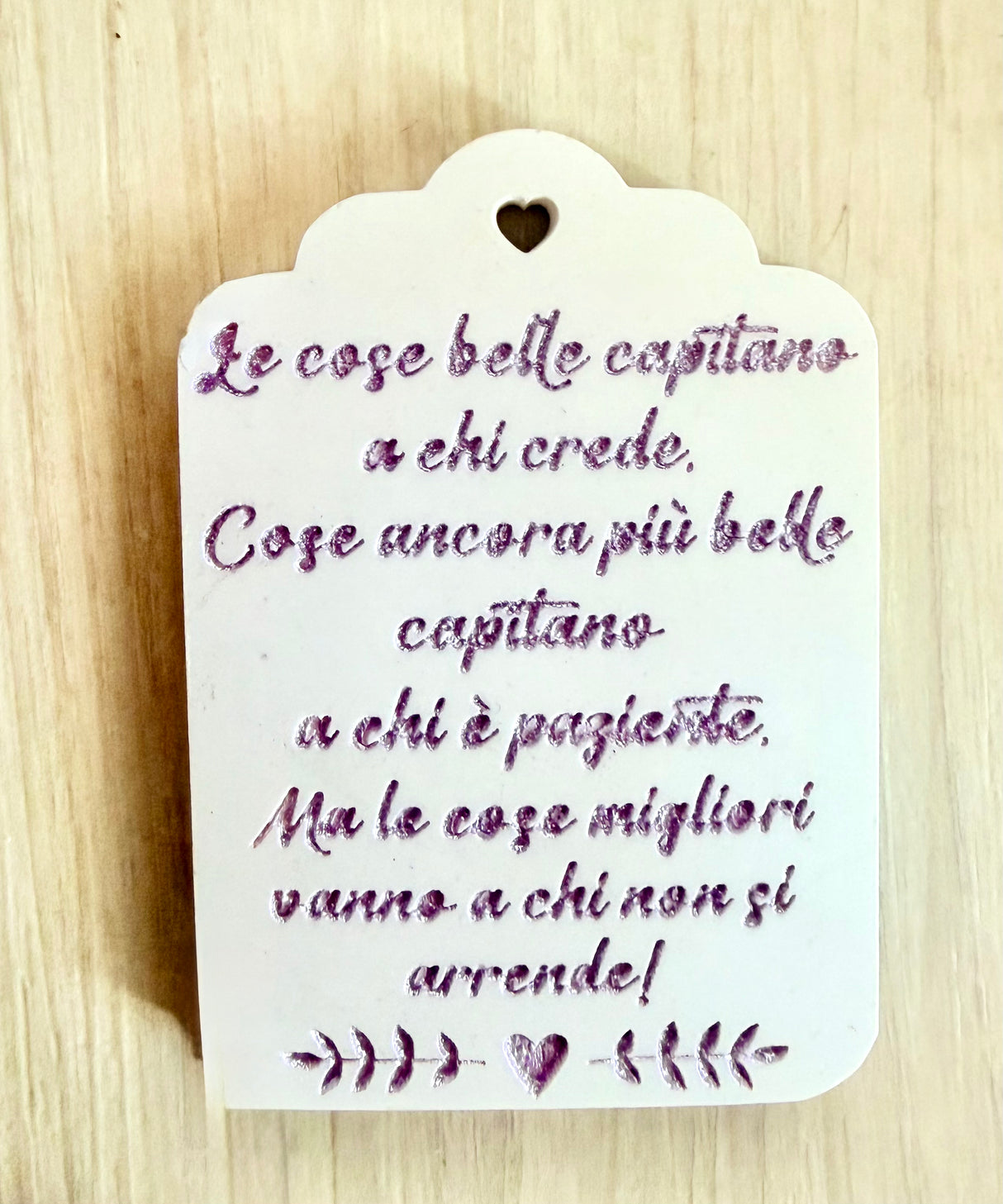 Stampo Tag "Le cose belle capitano..." - 5,2x7,4 cm