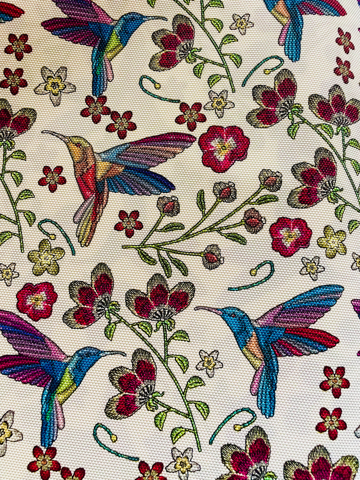 TESS.SIMILPELLE STAMP.50X70CM - Colibrì Fucsia