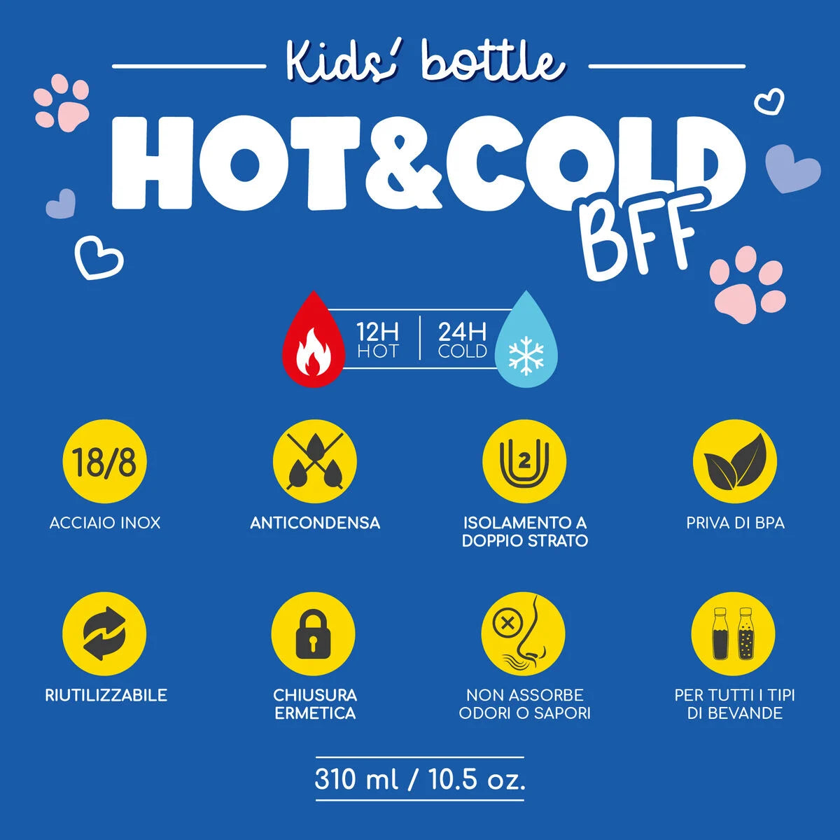 Borraccia Termica per Bambini - Hot&Cold BFF - Dino