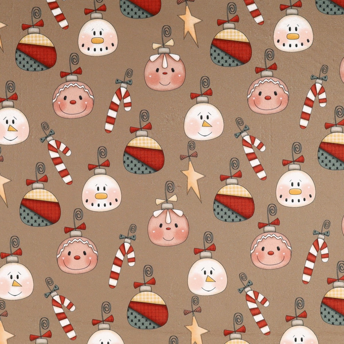 Pannolenci Faccine Natalizie Beige 50x40 cm