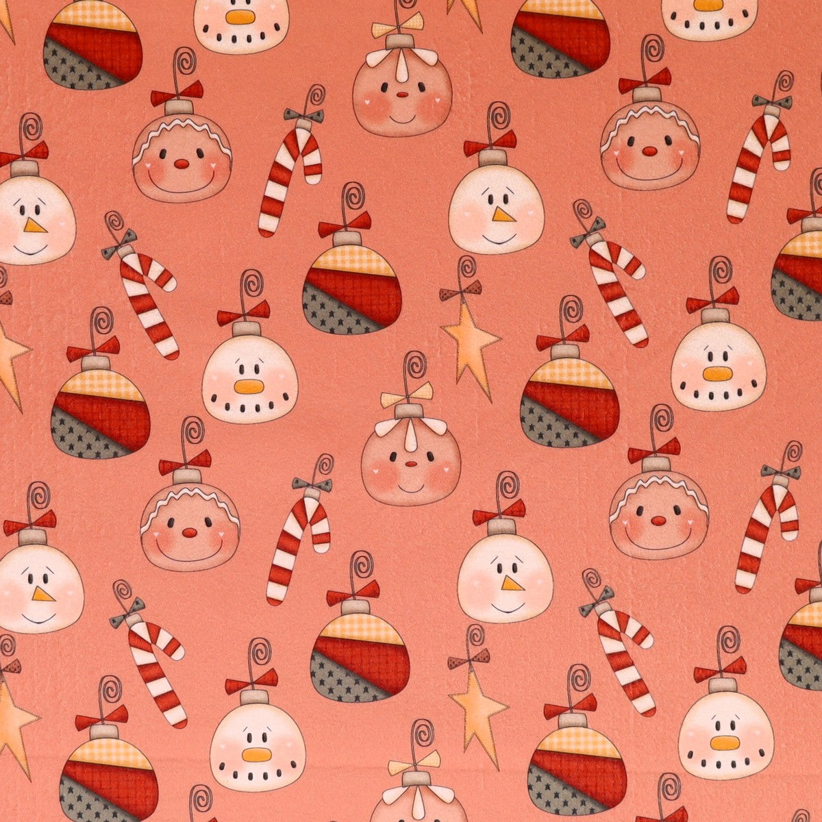 Pannolenci Faccine Natalizie Salmone 50x40 cm