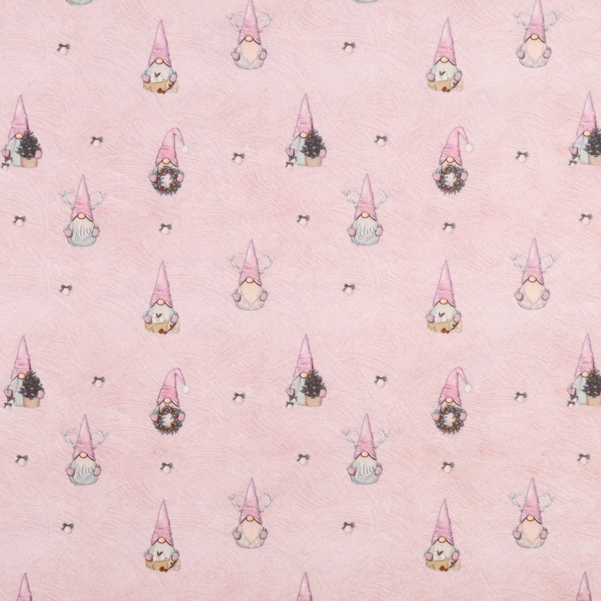 Pannolenci Gnomi Cappello Rosa Fondo Rosa 50x40 cm