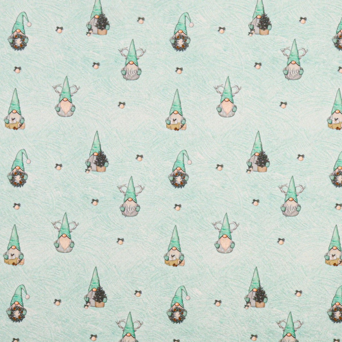 Pannolenci Gnomi Cappello Verde Fondo Verde 50x40 cm