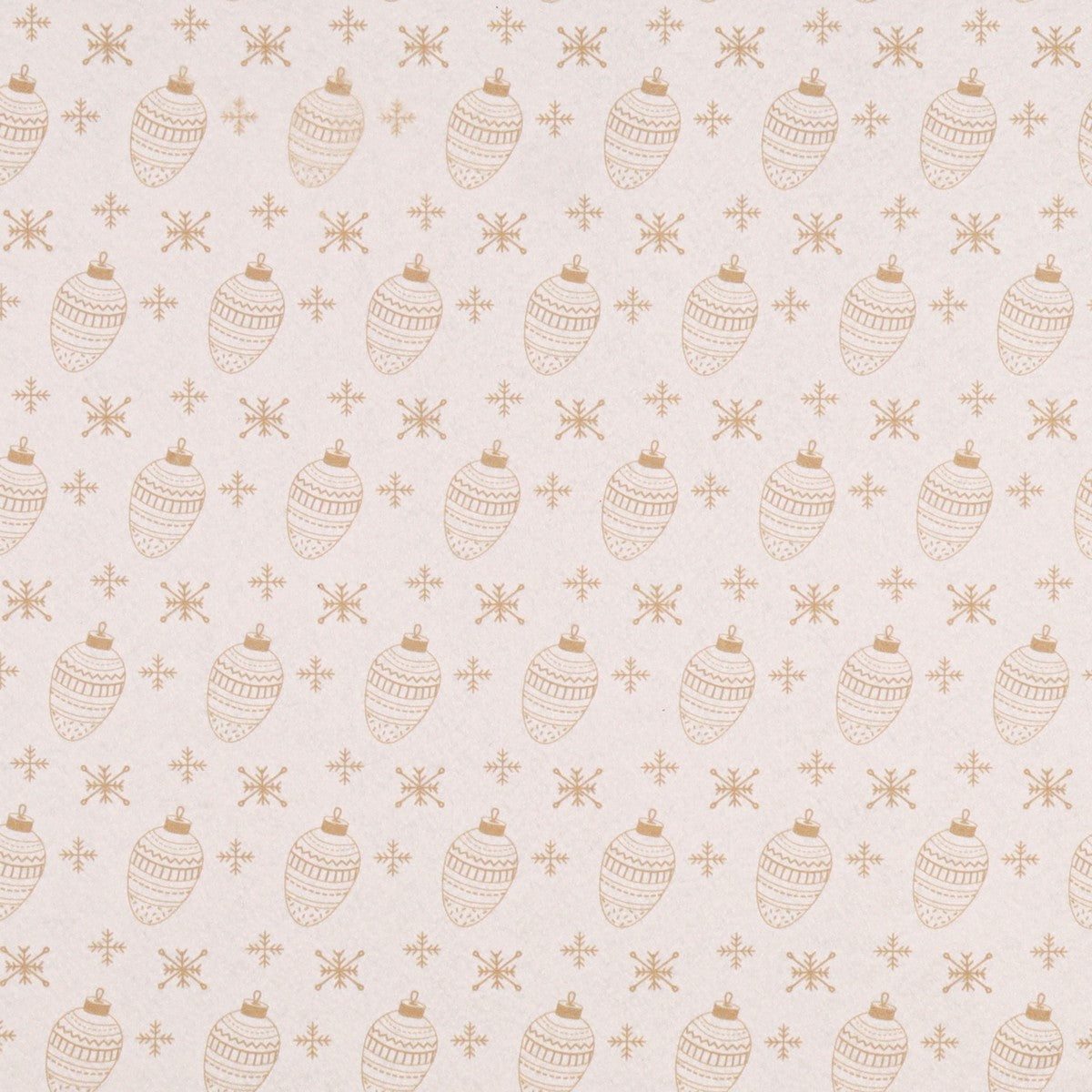 Pannolenci Palline Natalizie Beige Fondo Bianco 50x40cm