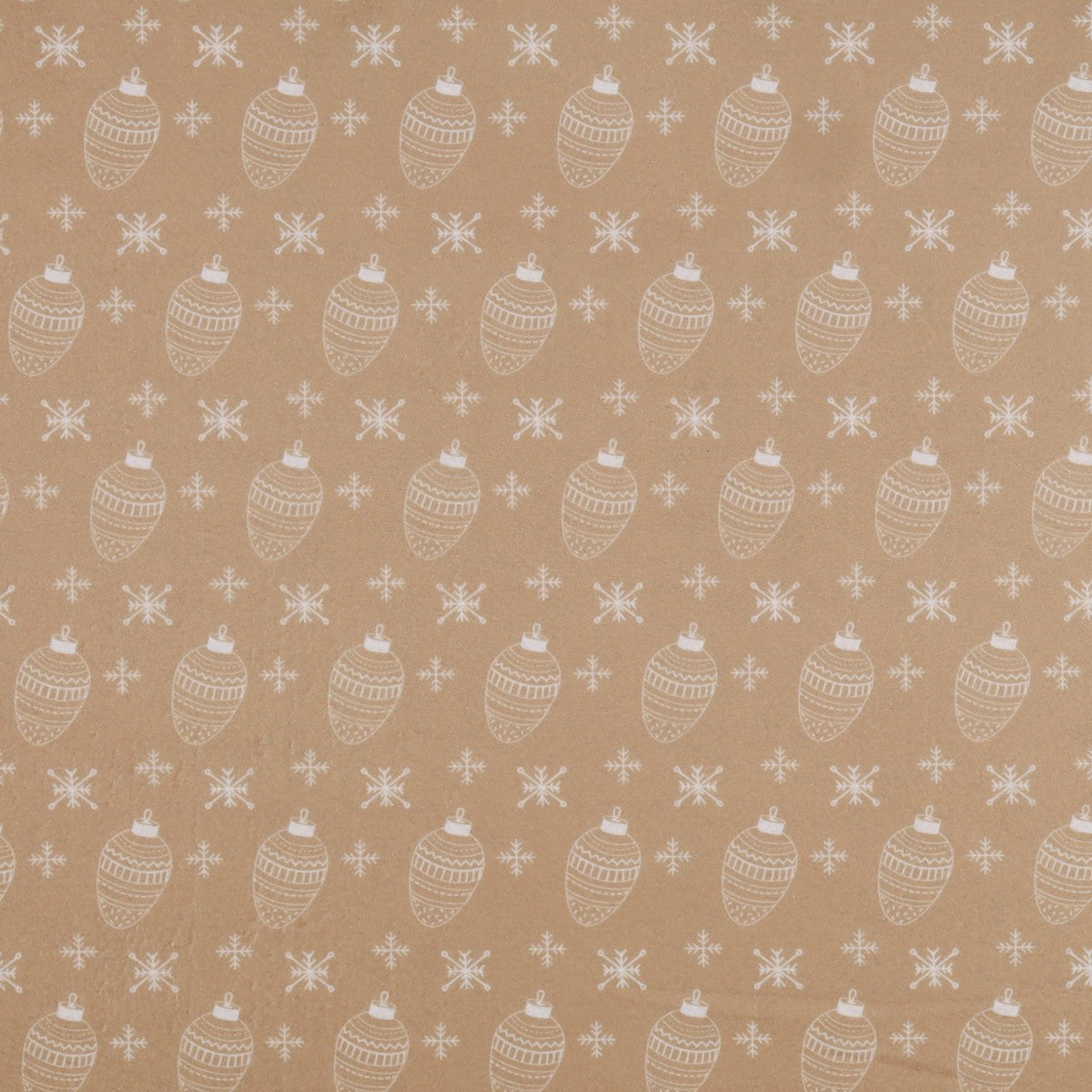 Pannolenci Palline Natalizie Bianco Fondo Beige 50x40 cm