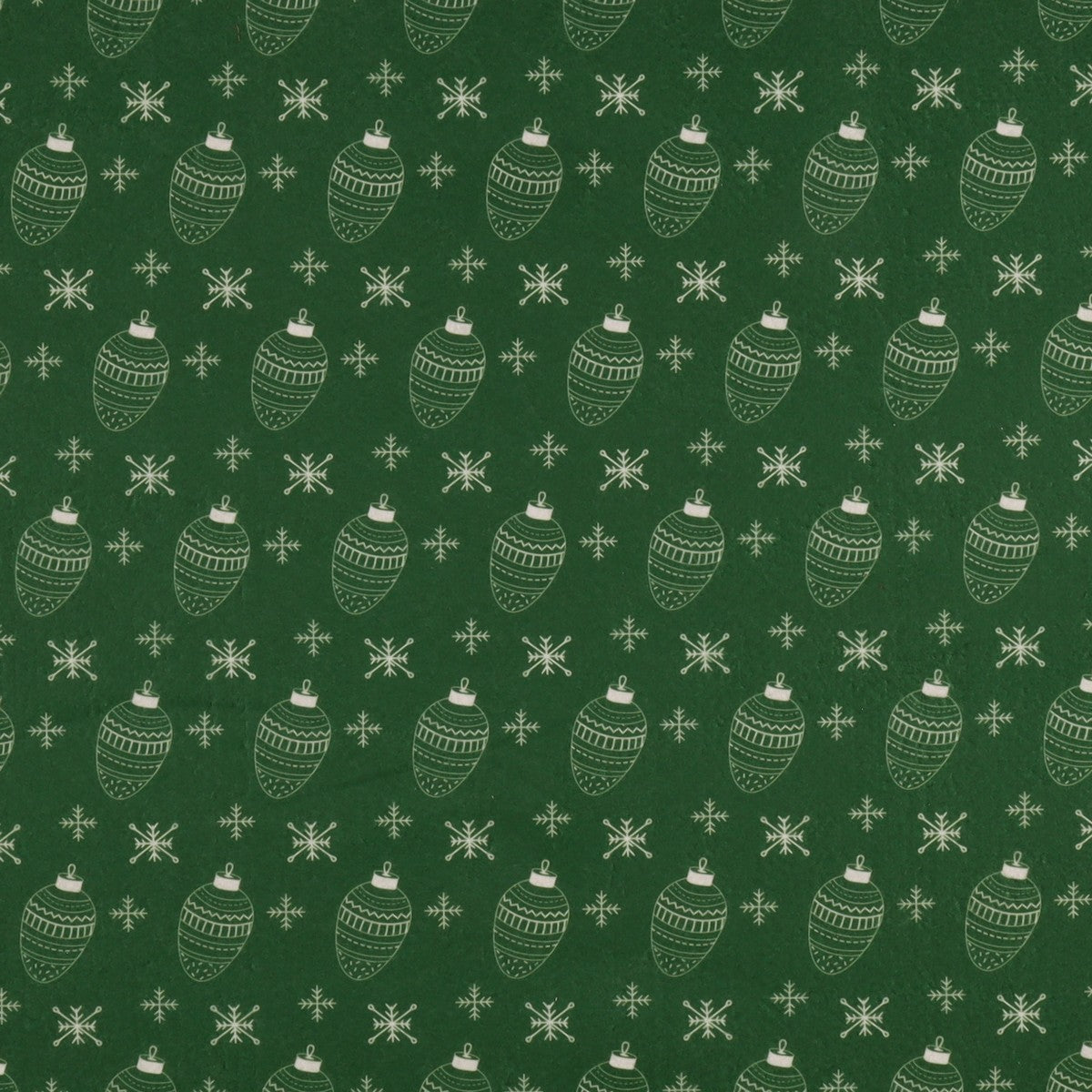 Pannolenci Palline Natalizie Bianco Fondo Verde 50x40 cm