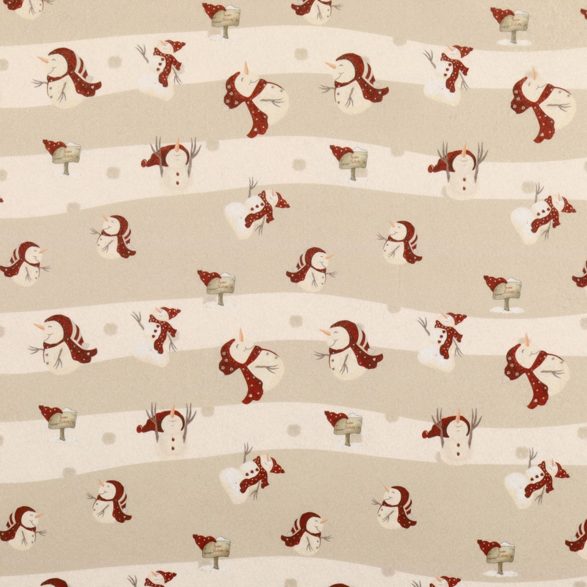 Pannolenci Pupazzi Con Sciarpa Rossa 50x40 cm