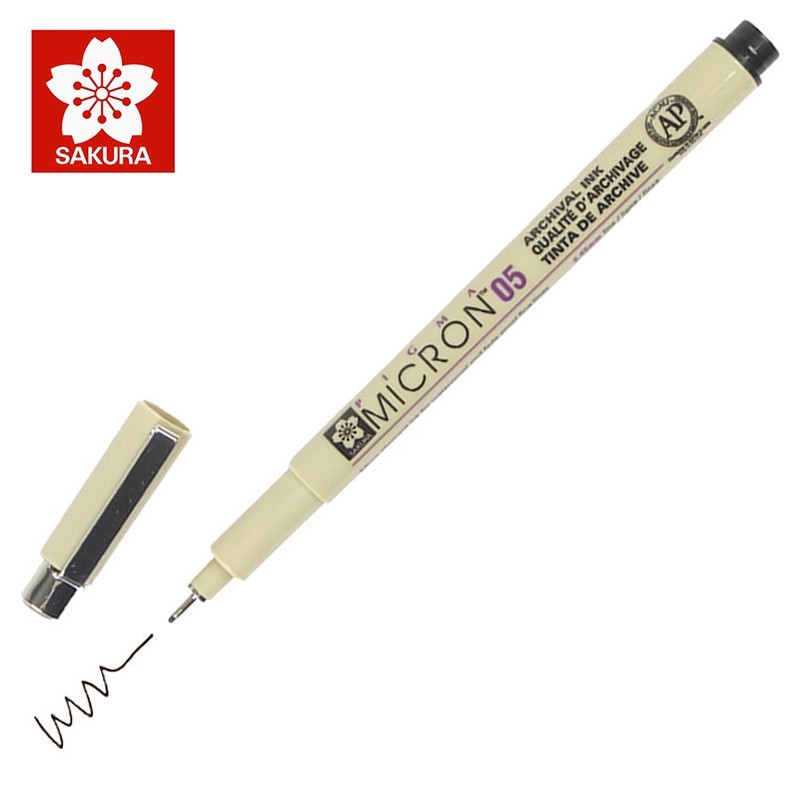 Sakura Pigma Micron - Pennarello nero calibrato - 005 MM