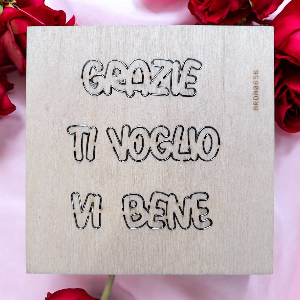 Fustella scritte "Grazie - Ti-Vi Voglio bene"