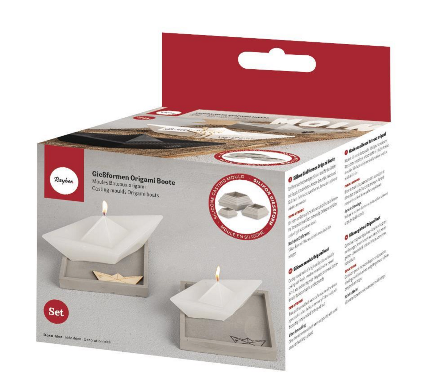 Stampo in silicone Barchette Origami3 dimensioni