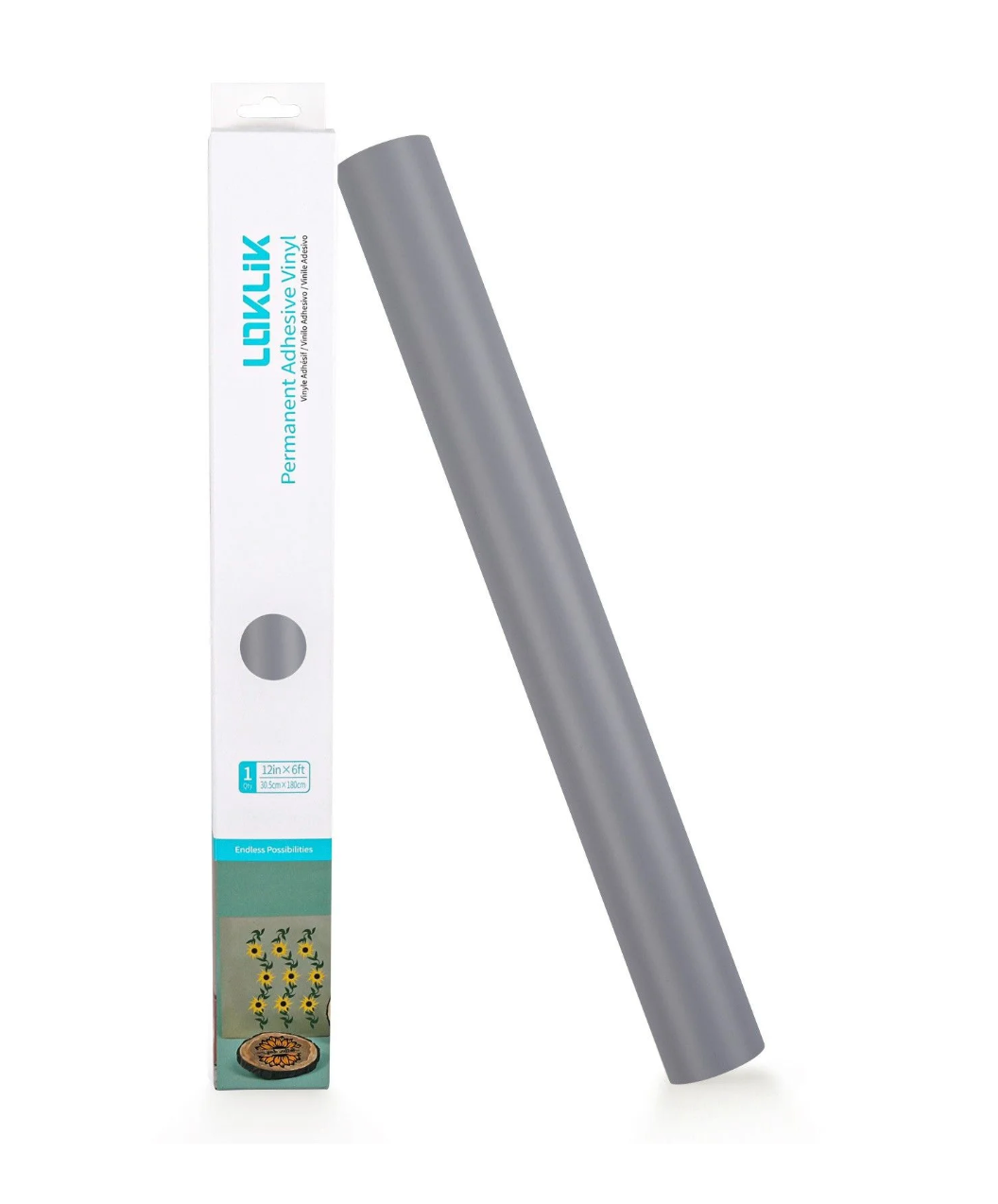 LOKLiK • Vinile permanente adesivo Matte Grigio Chiaro 30,5x180cm