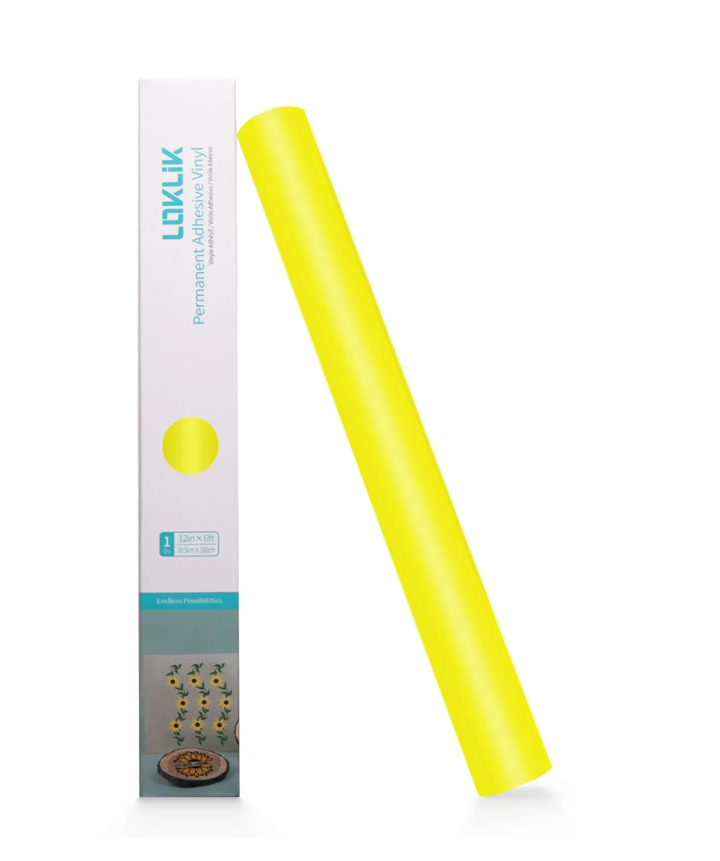 LOKLiK • Vinile permanente adesivo Matte Giallo Limone 30,5x180cm