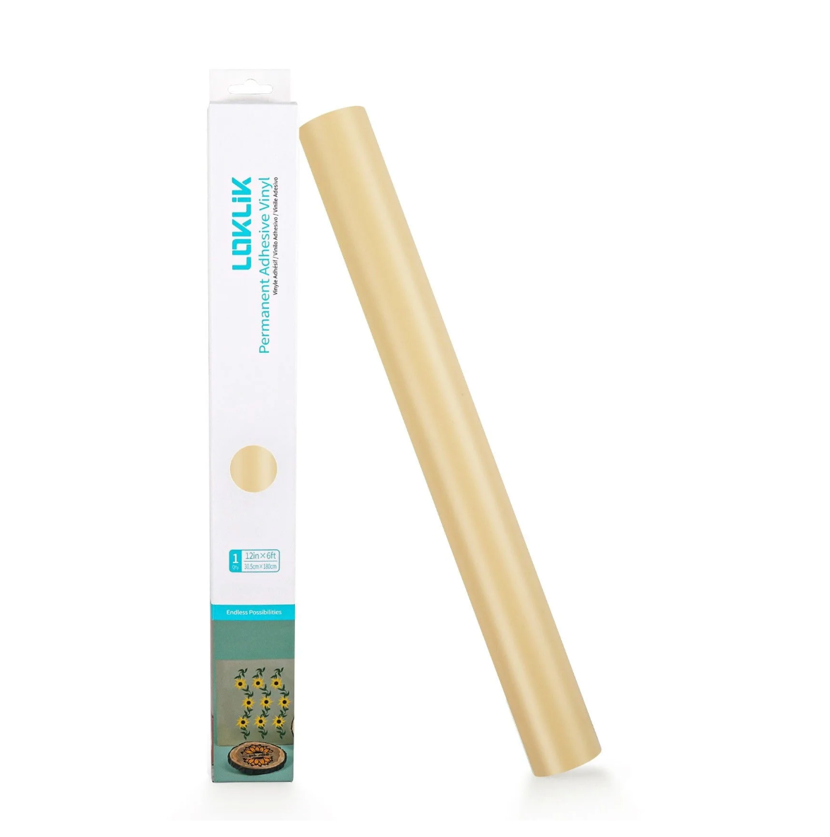 LOKLiK • Vinile permanente adesivo Matte Beige 30,5x180cm