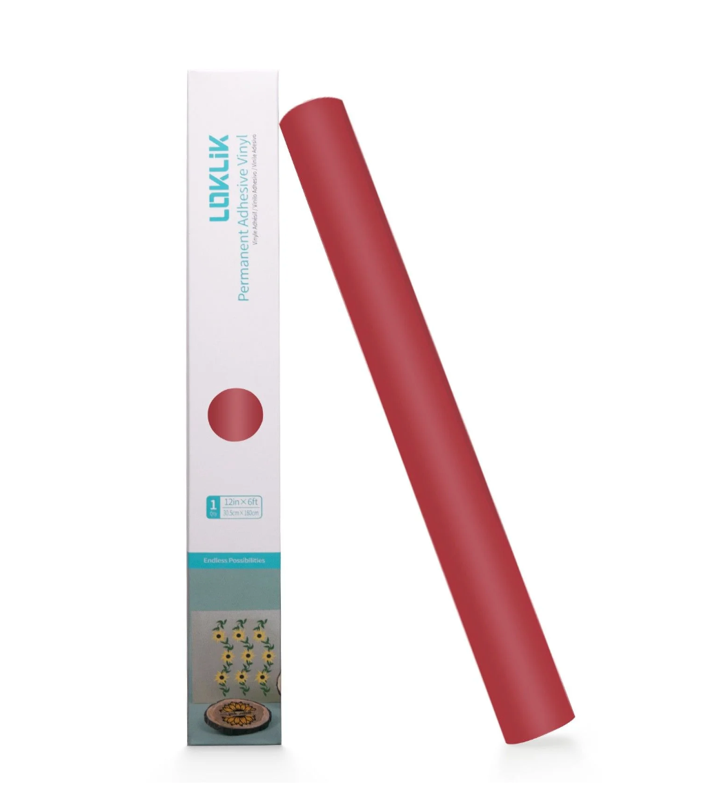 LOKLiK • Vinile permanente adesivo Matte Rosso 30,5x180cm