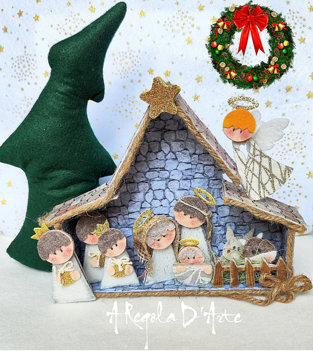 Combo 3 fustelle: Natività/Presepe/Cuoricino 2,5 cm