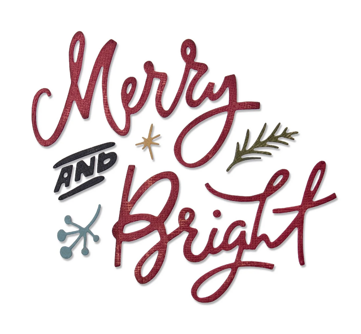 Sizzix • FUSTELLA METALLICA 6pcs "Merry & Bright" by Tim Holtz
