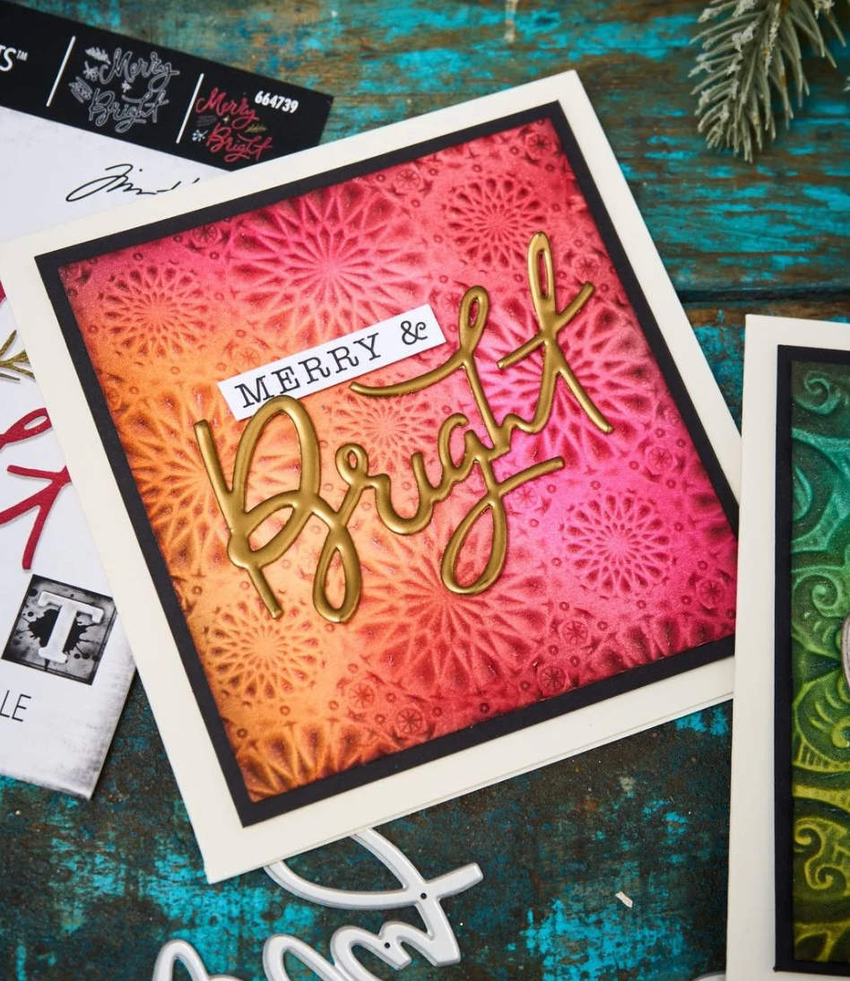 Sizzix • FUSTELLA METALLICA 6pcs "Merry & Bright" by Tim Holtz