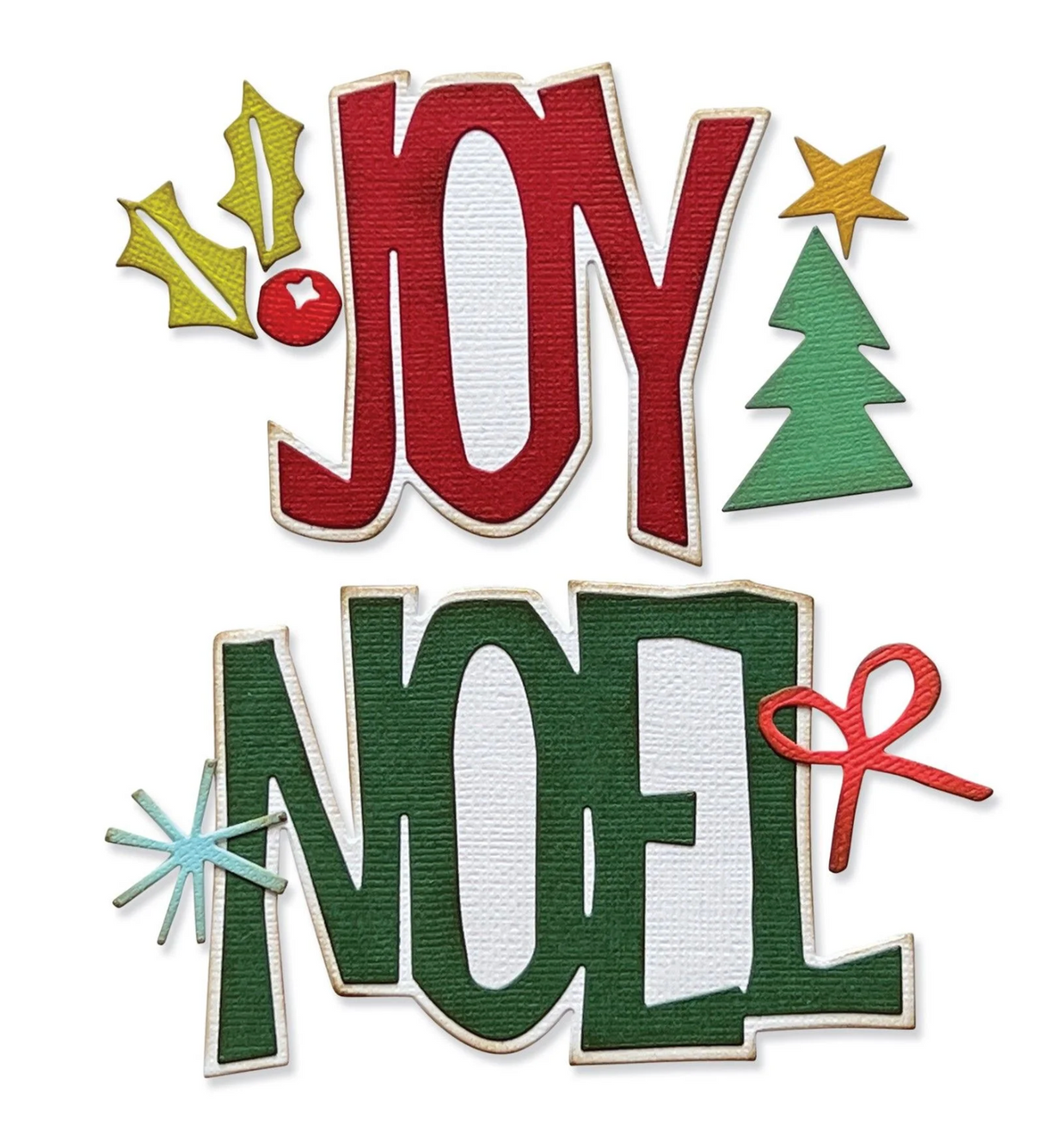 Sizzix • Tim Holtz Set 11 fustelle metalliche " Joy Noel"